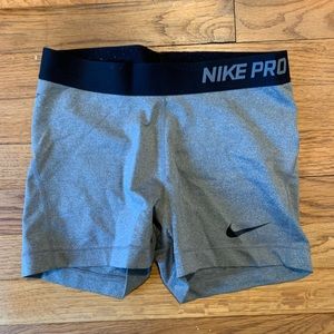 Gray Nike Pro Spandex